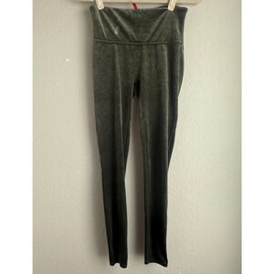 Spanx Velvet Leggings Dark Palm High Rise Pull On Slimming Stretch Women’s M